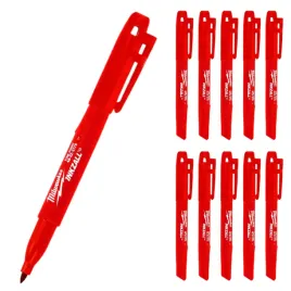 czerwony-marker-uniwersalny-inkzall-milwaukee-48223170-zestaw-10-szt