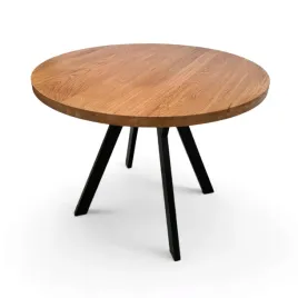 stol-okragly-debowy-blat-nierozkladany-o110-cm-czarne-metalowe-nogi-y