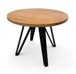 stol-okragly-debowy-blat-nierozkladany-o110-cm-czarne-metalowe-nogi