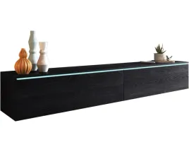 szafka-rtv-lowboard-komoda-polka-wiszaca-pod-telewizor-czarna-grafit-180-cm