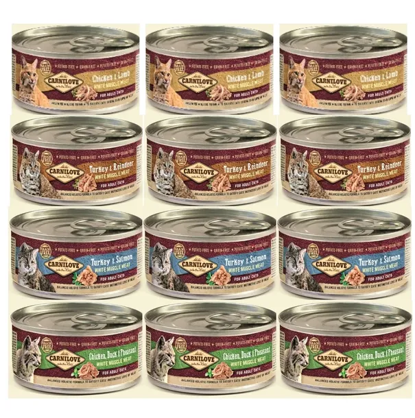 Carnilove Cat mokra karma dla kotów MIX 4 smaków 12 x 100g