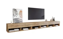 szafka-rtv-lowboard-komoda-polka-wiszaca-pod-telewizor-kasztan-300-cm