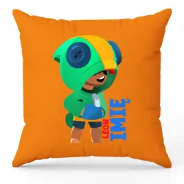 poduszka-ozdobna-pomaranczowa-leon-imie-brawl-stars-na-prezent-hit-wzory