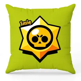 poduszka-ozdobna-zielona-gwiazdek-imie-brawl-stars-na-prezent-hit-wzory