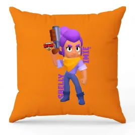 poduszka-ozdobna-pomaranczowa-shelly-imie-brawl-stars-na-prezent-wzory