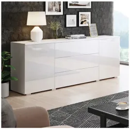 duza-komoda-z-szufladami-polkami-dwudrzwiowa-szafka-biala-polysk-150-cm