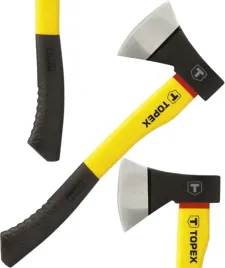 topex-uniwersalna-siekiera-stalowa-1000g-trzonek-z-wlokna-szklanego-05a203