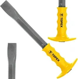 topex-przecinak-plaski-ze-stali-stopowej-z-ochraniaczem-19-x-500-mm-03a159