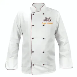 bluza-kucharska-kitel-bialy-z-lamowka-bordowa-z-twoim-nadrukiem-logo-r-xxl