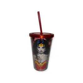 czerwony-kubek-ze-slomka-wonder-woman