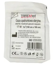 gaza-opatrunkowa-jalowa-sterylna-17-nitkowa-1m2-trans-med