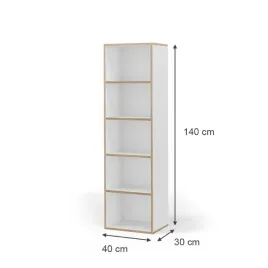 regal-na-ksiazki-tetrix-bialy-40-x-140-cm-z-5-przegrodami