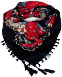 chusta-ludowa-wariacja-czarny-or-kwiecista-folk-z-fredzlami-sz13024