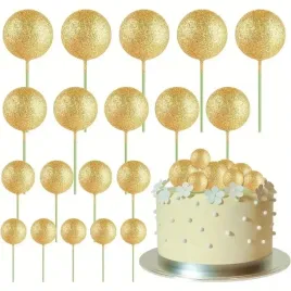 topper-na-tort-zlote-kule-na-tort-brokatowe-20-sztuk