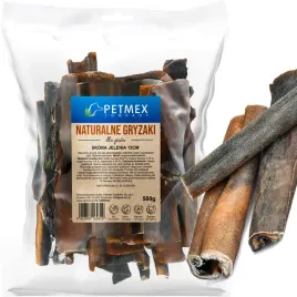 przysmak-naturalny-gryzak-dla-psa-suszona-skora-jelenia-15cm-petmex-500g