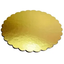 podklad-pod-tort-zloty-okragly-gruby-laminowany-sztywny-28-cm