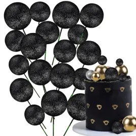 topper-na-tort-kule-na-tort-czarne-brokatowe-20-sztuk