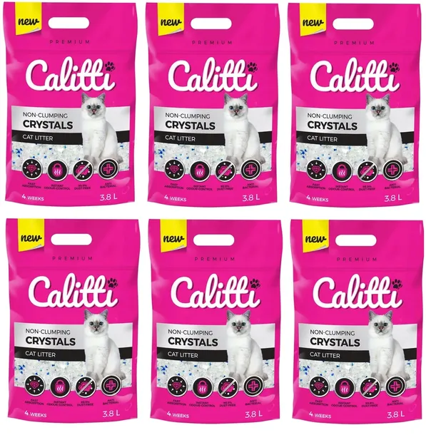 6 x ŻWIREK Sylikonowy dla kota, Calitti 3,8L SMART