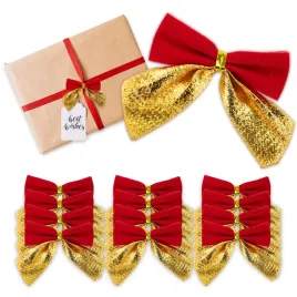 12x-czerwone-kokardki-na-choinke-stroik-ozdoby-swiateczne
