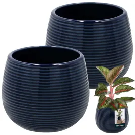 2x-donica-oslonka-doniczka-okragla-ceramiczna-12cm-ryflowana-kwiaty-rosliny