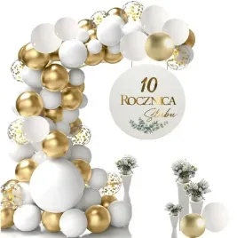 10-rocznica-slubu-balony-baner-tablica-kolo-zestaw-dekoracji