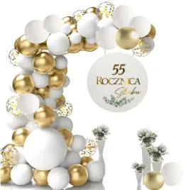 55-rocznica-slubu-balony-baner-tablica-kolo-zestaw-dekoracji