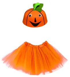 stroj-halloween-czapka-dynia-filcowa-spodniczka-tiulowa-tutu-pomaranczowa