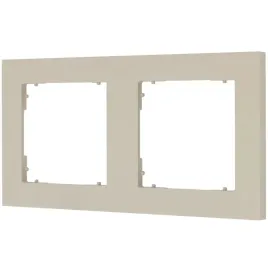 ramka-podwojna-do-lacznikow-i-gniazd-karlik-mini-prosta-taupe