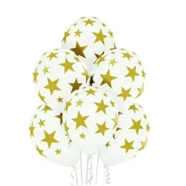 balony-pastelowe-biale-w-gwiazdki-30cm-6-szt
