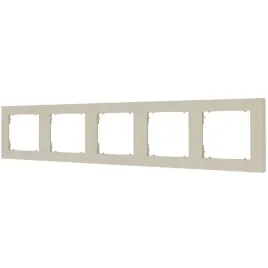ramka-pieciokrotna-do-lacznikow-i-gniazd-karlik-mini-prosta-taupe