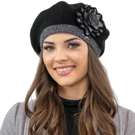 vivisence-7049-czarny-uniwersalny-rozmiar-welna-kwiat-beret