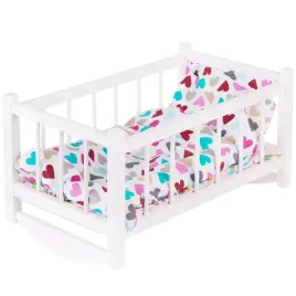 kolyska-drewniana-biala-dla-lalek-peewit-posciel-kwiaty-serca