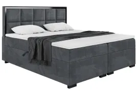 lozko-tapicerowane-boxspring-duze-ciemnoszare-180x200-cm-czarna-rama-dani