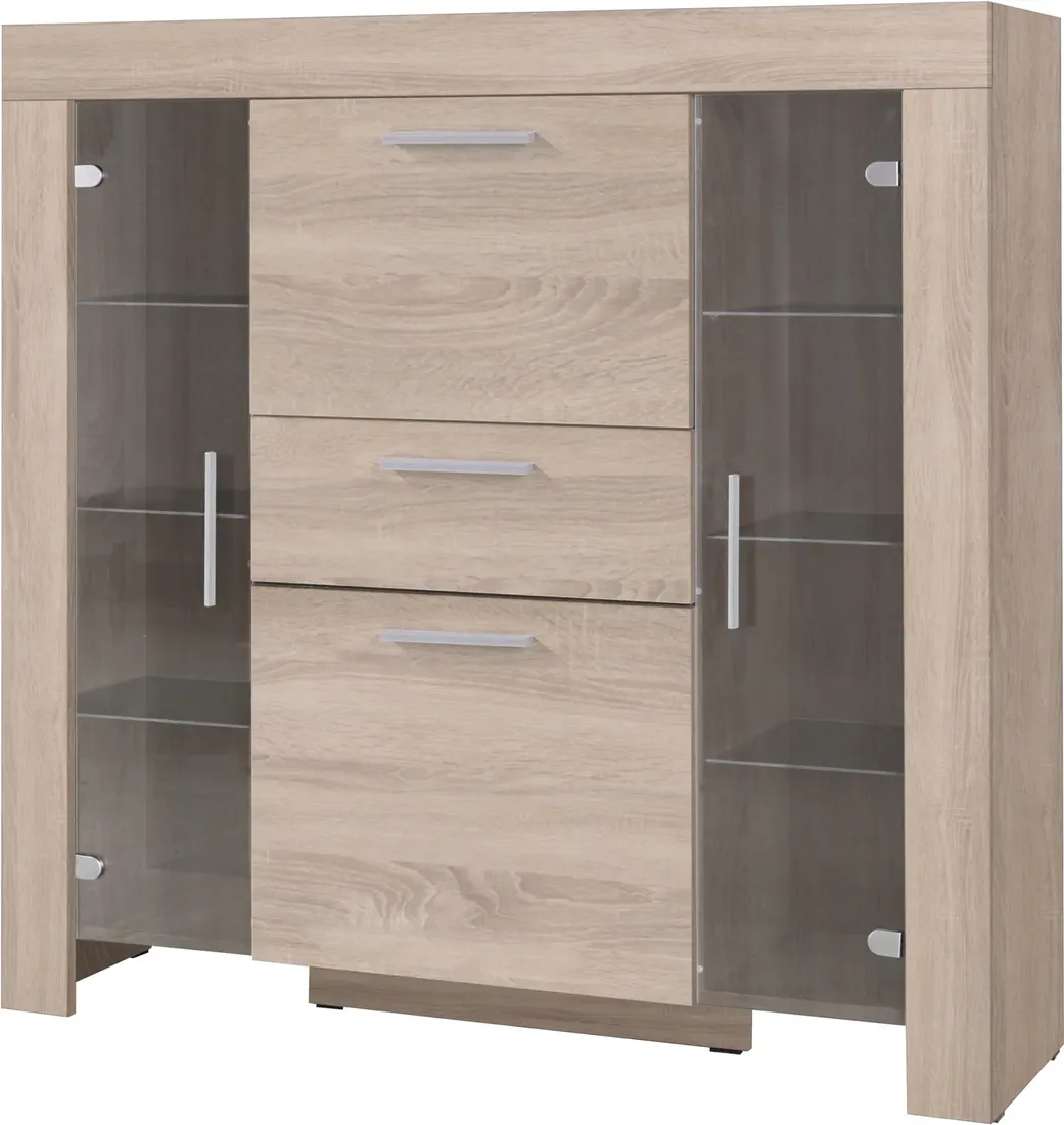 witryna-cezar-7-witryna-130cm-led-dab-sonoma-stan-nowy