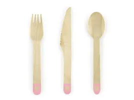sztucce-drewniane-jasny-rozowy-serduszka-16cm-18-szt