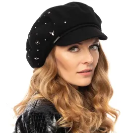 vivisence-7062-czarny-ozdobne-dzety-piny-welna-cieply-damski-kaszkiet