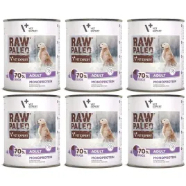 mokra-karma-dla-psow-vetexpert-raw-paleo-kaczka-adult-can-6x800g