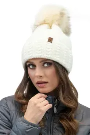 vivisence-70103-ecru-rozmiar-uniwersalny-z-pomponem-ciepla-zimowa-czapka