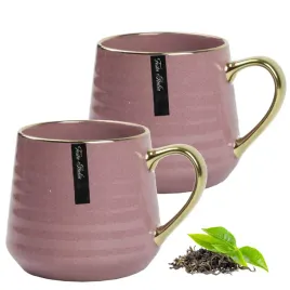2x-kubek-porcelanowy-duzy-liliowy-zloty-zestaw-komplet-festa-italia-570ml
