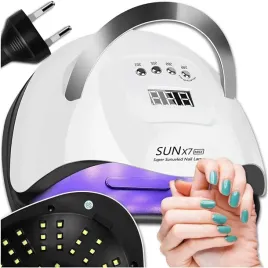 lampa-uv-do-paznokci-led-180w-do-hybryd-zeli-mocna-sun-x7-max-biala-lcd