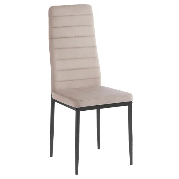 KRZESŁO PIKOWANE WELUR SALON JADALNIA KUCHNIA WYSOKIE MARK KT118 TAUPE