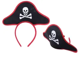 opaska-piratki-kapelusz-pirata-czarny-z-czaszka-czerwona-lamowka