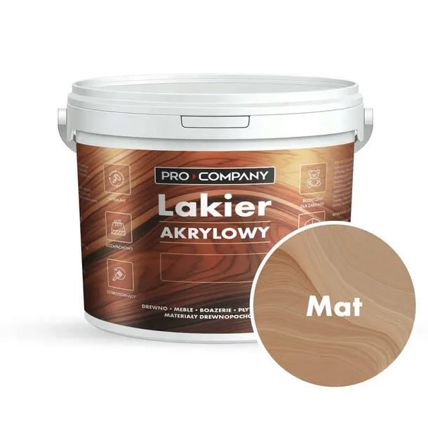 Pro Company Lakier akrylowy do drewna 5L Mat
