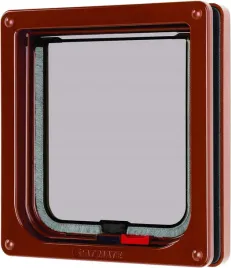 drzwi-dla-kota-klapka-zamykana-brazowa-tworzywo-sztuczne-panel-rozmiar-m