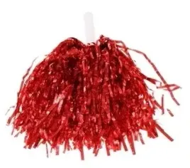 pompon-cheerleaderki-metaliczny-czerwony