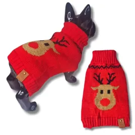 sweterek-swiateczny-dla-psa-ubranko-sweter-z-golfem-renier-red-rozm-xs