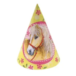 czapeczki-urodzinowe-konie-6-sztuk