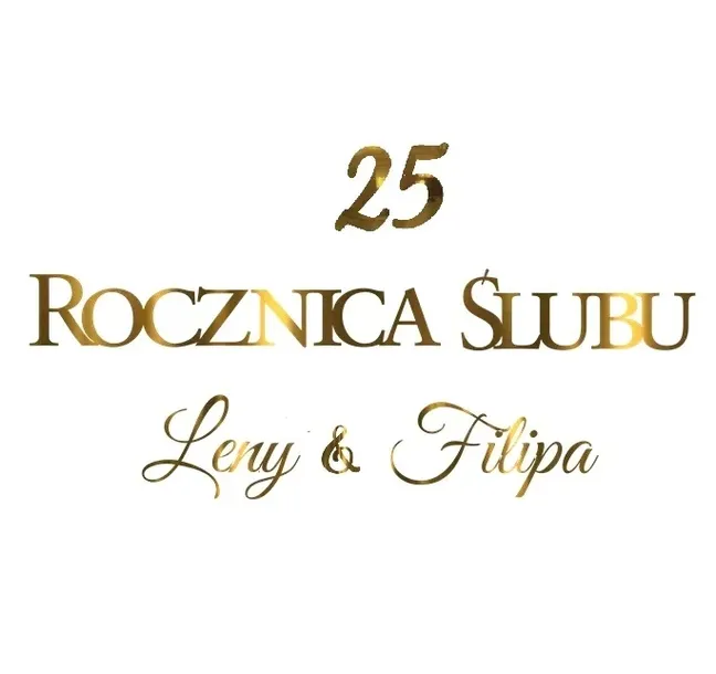 25 ROCZNICA ŚLUBU baner girlanda dekoracje + IMIONA