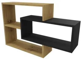 polka-wiszaca-scienna-regal-na-ksiazki-3-elementy-dab-artisan-czarna