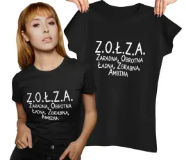 koszulka-damska-tshirt-z-nadrukiem-zolza-czarna